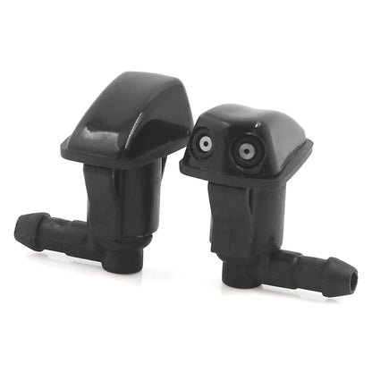 Black Plastic Dual Hole Windshield Washer Nozzles for Toyota