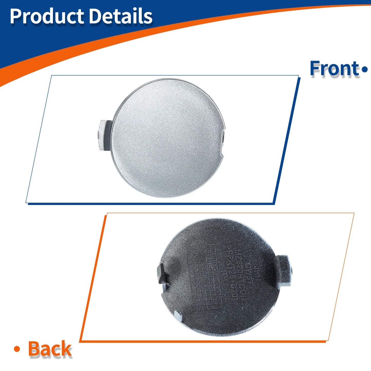 Rear Right Tow Hook Cover for Mazda 6 Atenza (2018-2021) Silver Tone