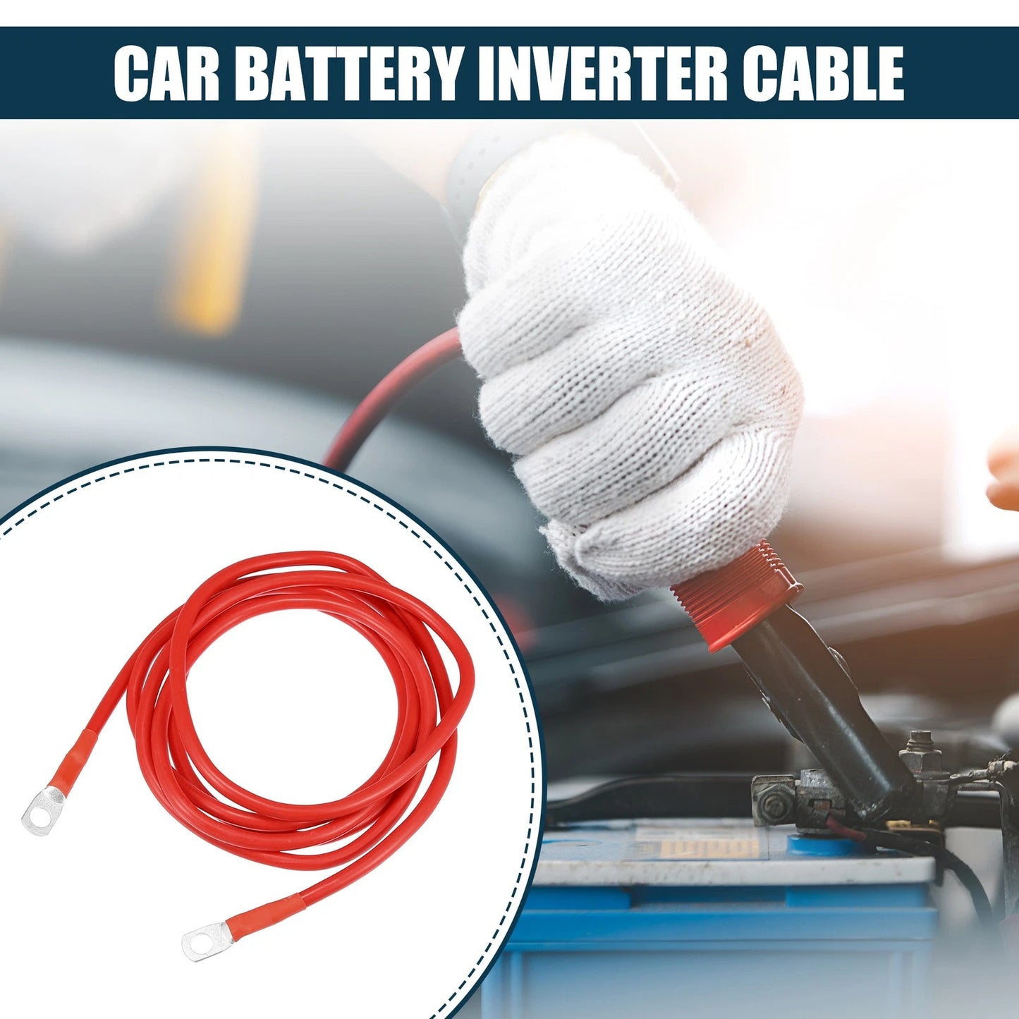Cable 8AWG 7ft Marine Battery Inverter Cable for Car
