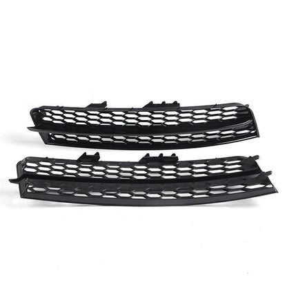 2 x Front Bumper Fog Lamp Light Grille Cover Honeycomb for Audi Q7 (2010-2015)