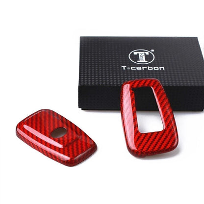 Red Carbon Fiber Smart Key Case Cover for Toyota C-HR (2016-2019)