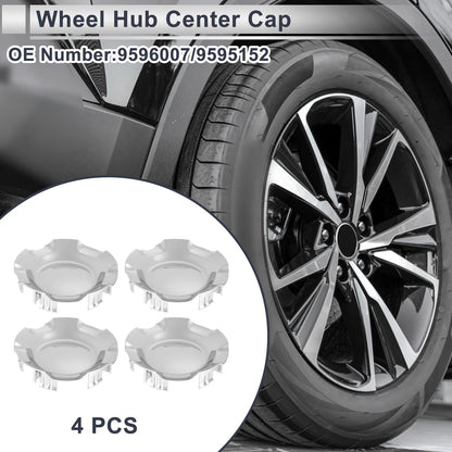 Silver Tone Wheel Hub Cap for Chevrolet Silverado 1500 (2007-2013) 4x