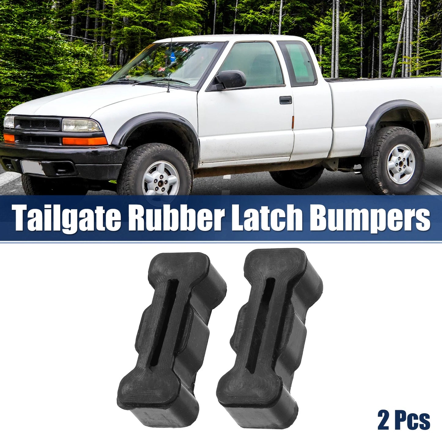 1 x Pair Latch Bumpers for Chevrolet S10 GMC Sonoma 15726082 Rubber Black