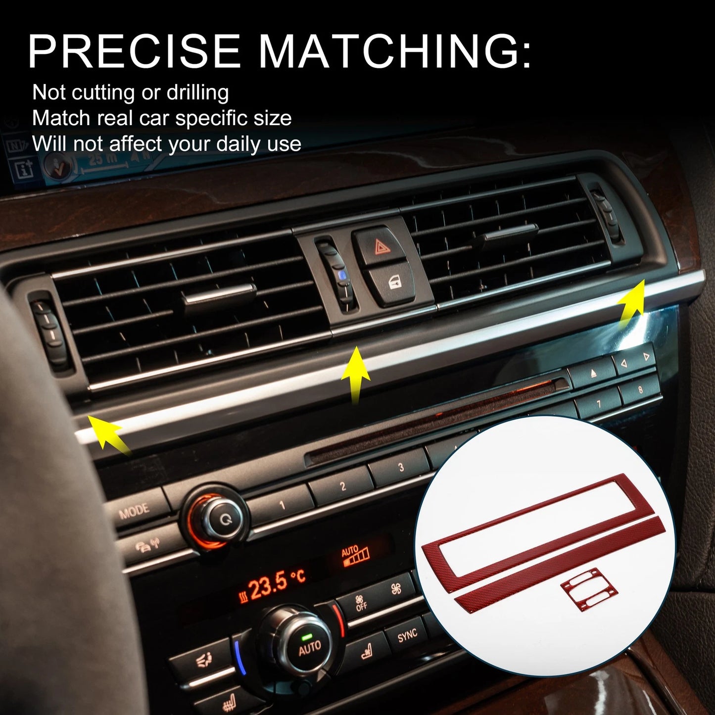 Air Vent Air Conditioning Outlet Frame Covers for BMW 6 Series E63 E64 (2004-2010)