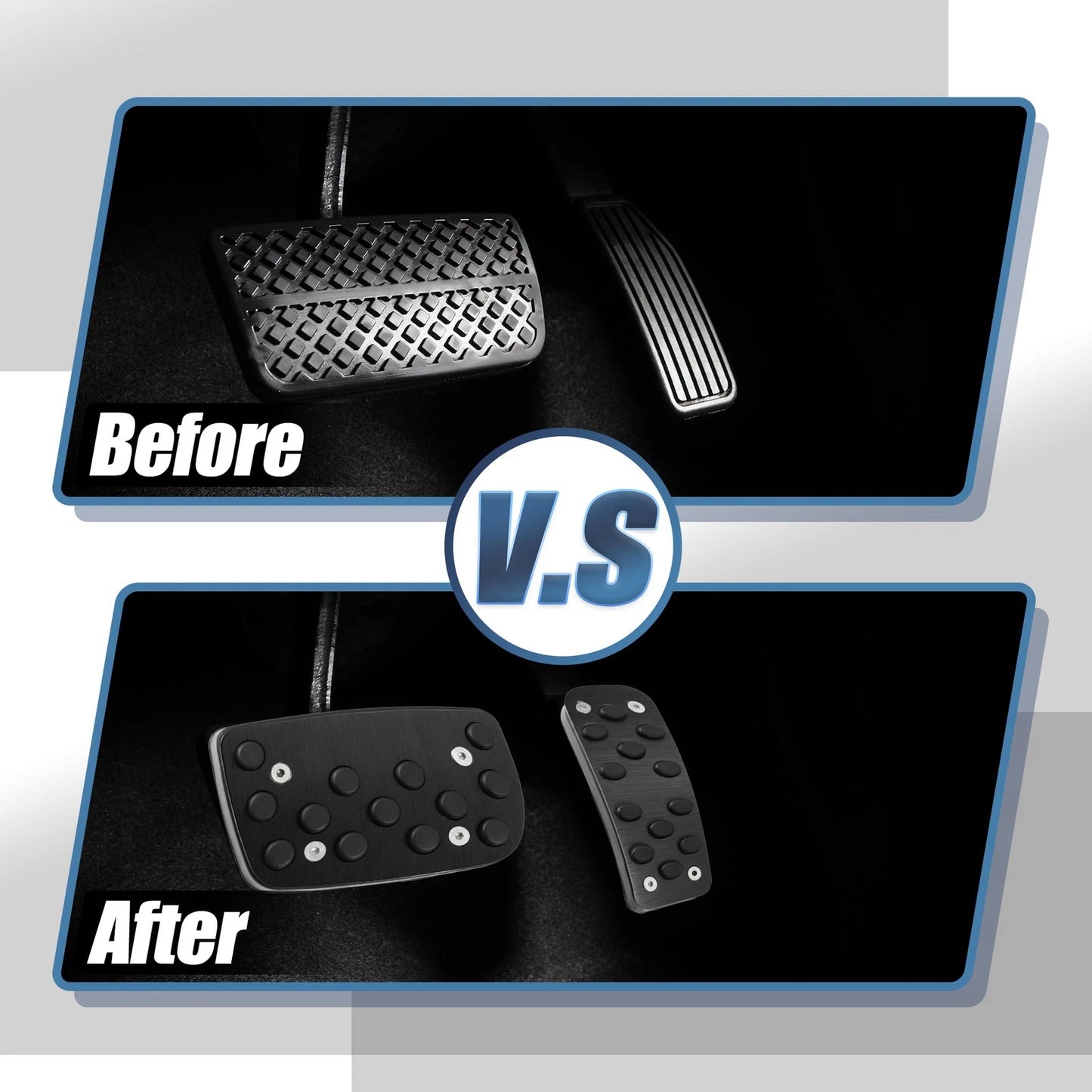 3 x Car Brake Gas Accelerator Pedal Covers for Toyota Camry (2012-2017)