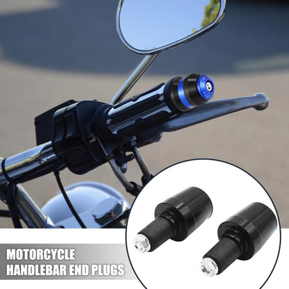 Pair 18mm 0.71in Aluminium Alloy Handlebar End Cap for Motorcycle