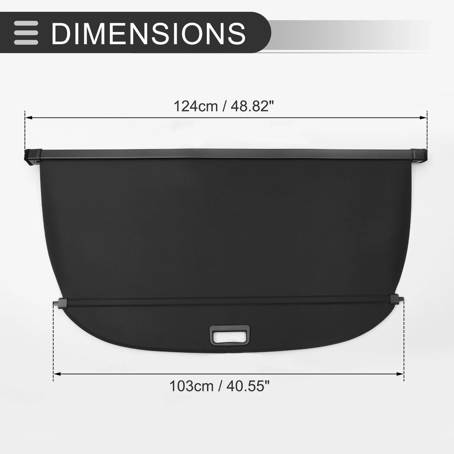 Retractable Cargo Cover for Toyota Prius (2010-2015) Gloss Black