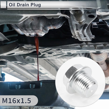 Engine Oil Drain Plug W/ Gasket / M16x1.5 0.85" Height for Car Motorcycle