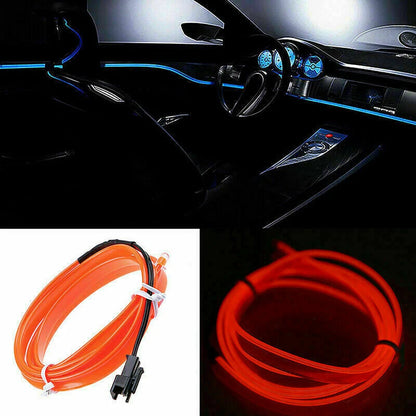 Flexible EL Wire Neon Lights 1/3/5m LED Lamp Rope Tube for Party Car Decor
