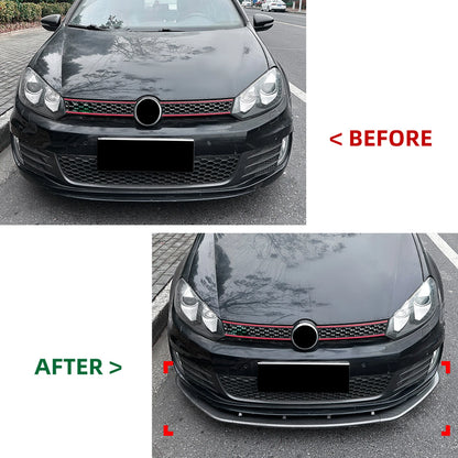 Front Lower Spoiler Lip Splitter for VW Golf 6 MK6 GTI (2008-2012)
