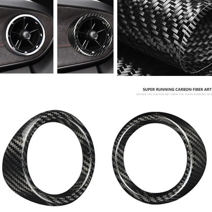 2 x Black Carbon Fiber Air Vent Trim for Chevrolet Camaro (2016-2024)