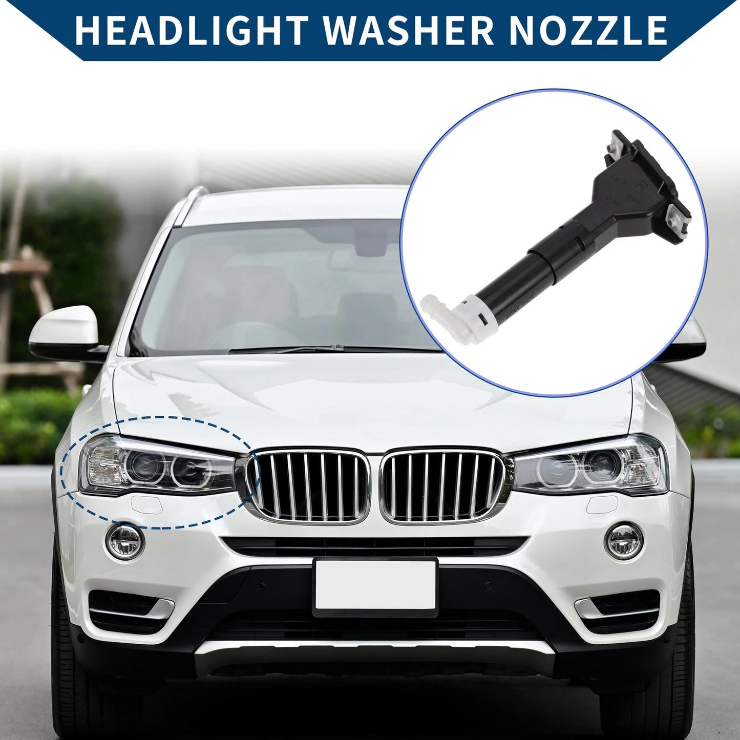 Headlight Washer Nozzle for Honda Civic (2005-2011) 1 x