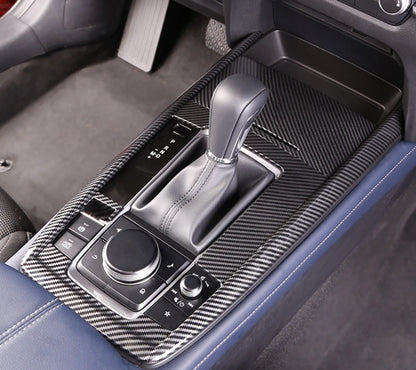 Carbon Fiber Gear Shift Panel Cover Trim for 2020-2023 Mazda CX-30