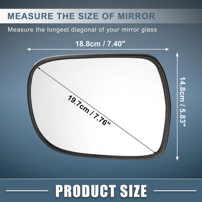 Heated Mirror Glass Right Side for Lexus RX330 RX350 RX400h (2004-2006)