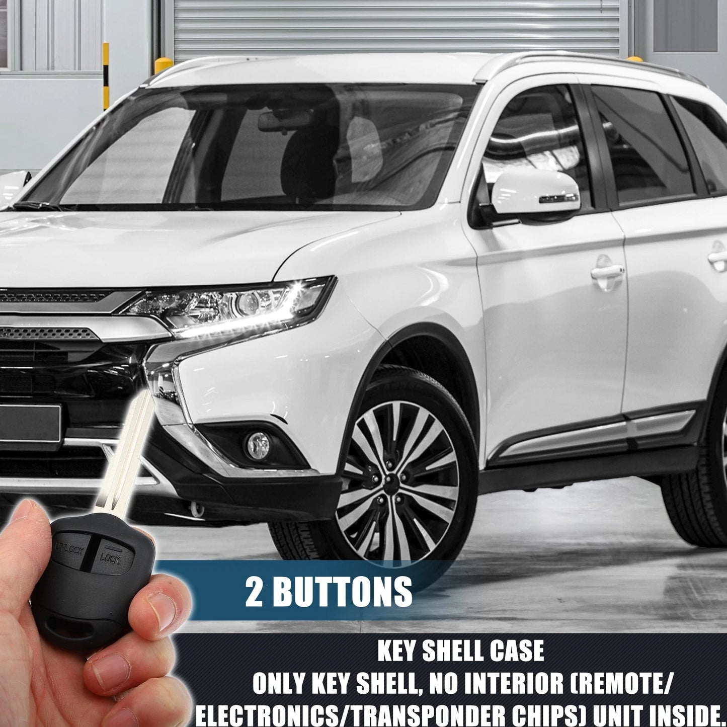 Keyless Entry Remote Key Shell Cover for Mitsubishi (No Chip)