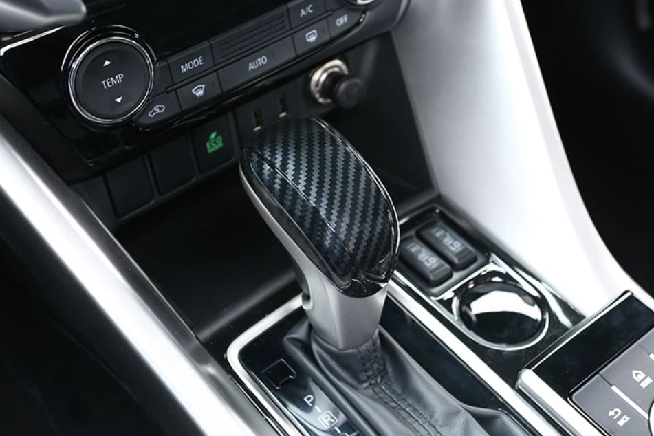 Gear Shift Knob Cover Trim for Mitsubishi Eclipse Cross 2018-2021 Carbon Fiber