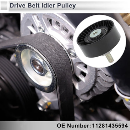 Drive Belt Idler Pulley for BMW Series 3 (1998-2005) Black 1 x Piece