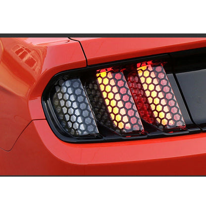 Car Honeycomb Taillight Rear Lamp Light Sticker Decals fit For Mustang 2015-2018