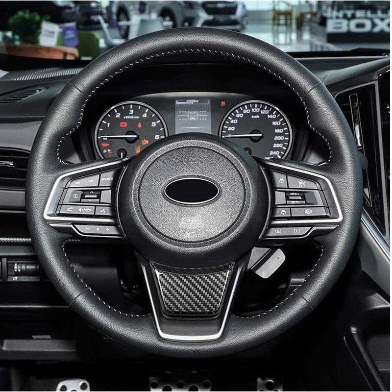Carbon Fiber Steering Wheel Lower Panel Cover Trim for Subaru Crosstrek 23-24