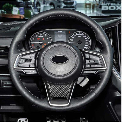 Carbon Fiber Steering Wheel Lower Panel Cover Trim for Subaru Crosstrek 23-24