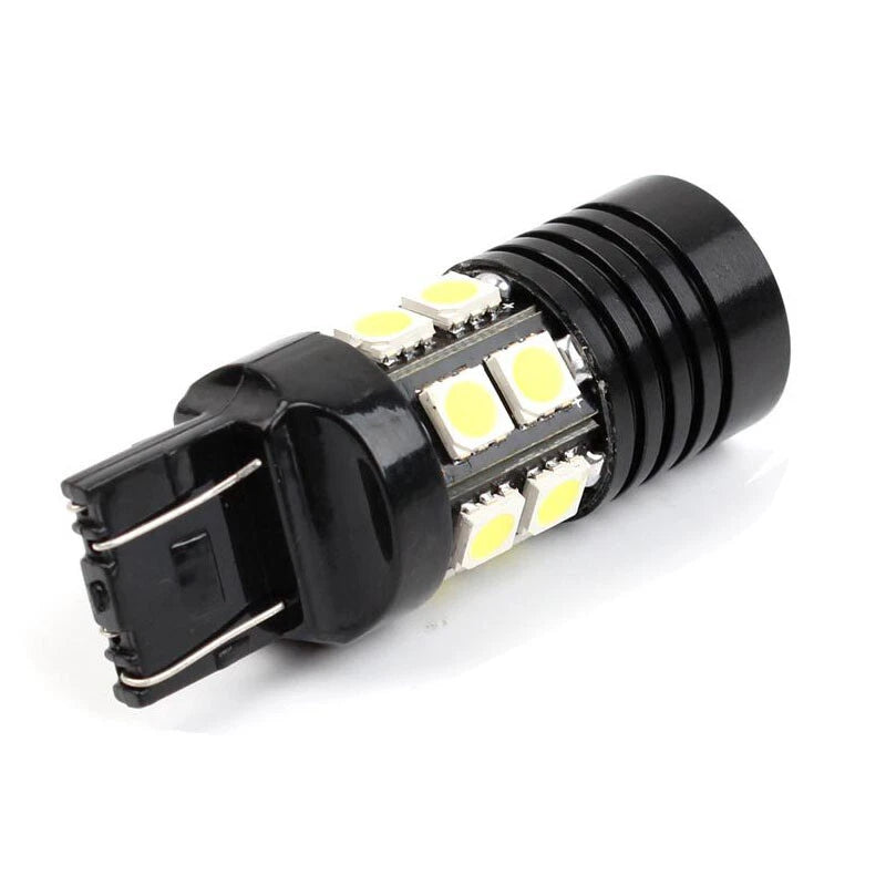 Pair W21/7W T20 580 Dual Filament Smd Drl Sidelight 7443 Hid Effect Bulb Light