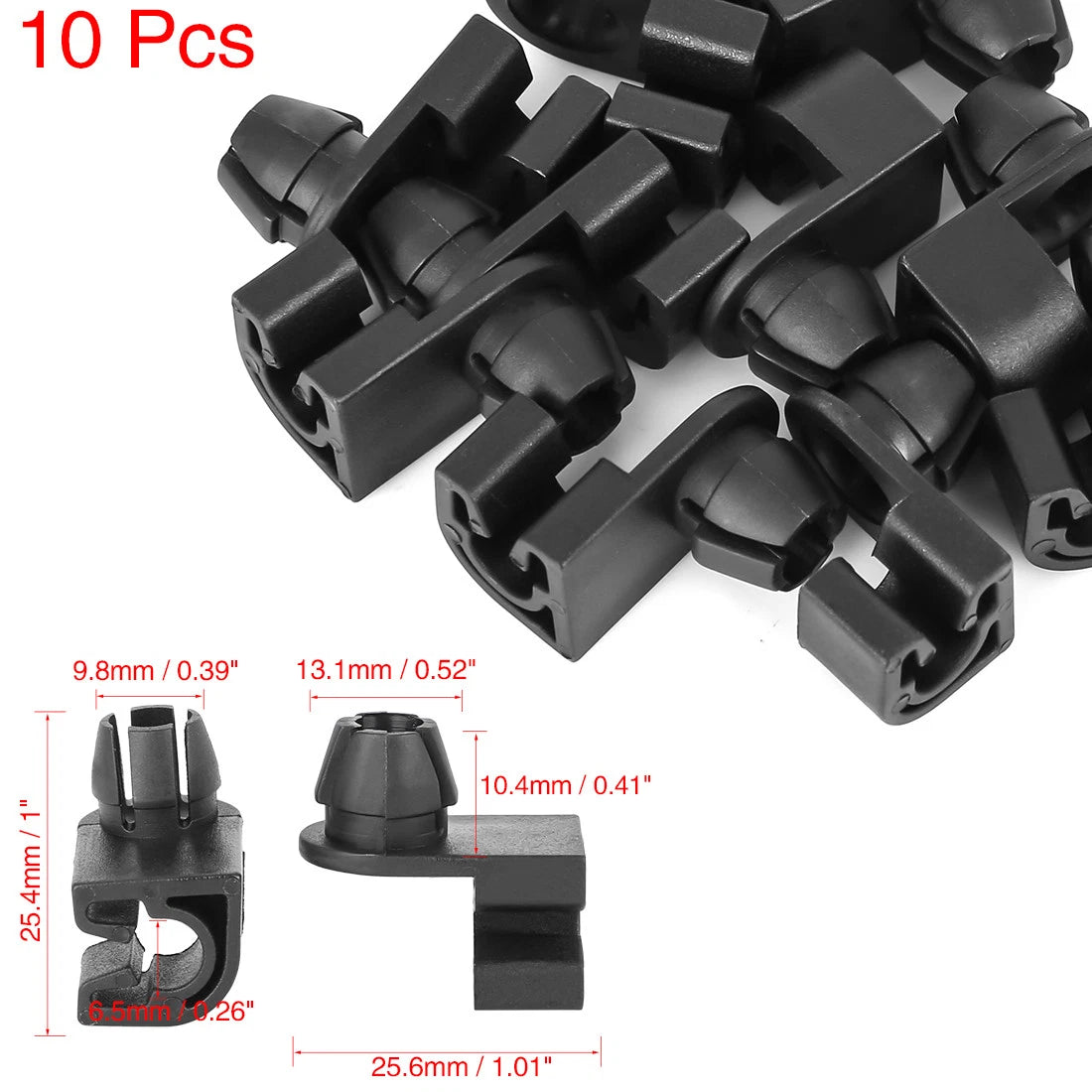 10 x Plastic Hood Prop Rod Clips for Peugeot 206 307 308 408 (2000-2015)