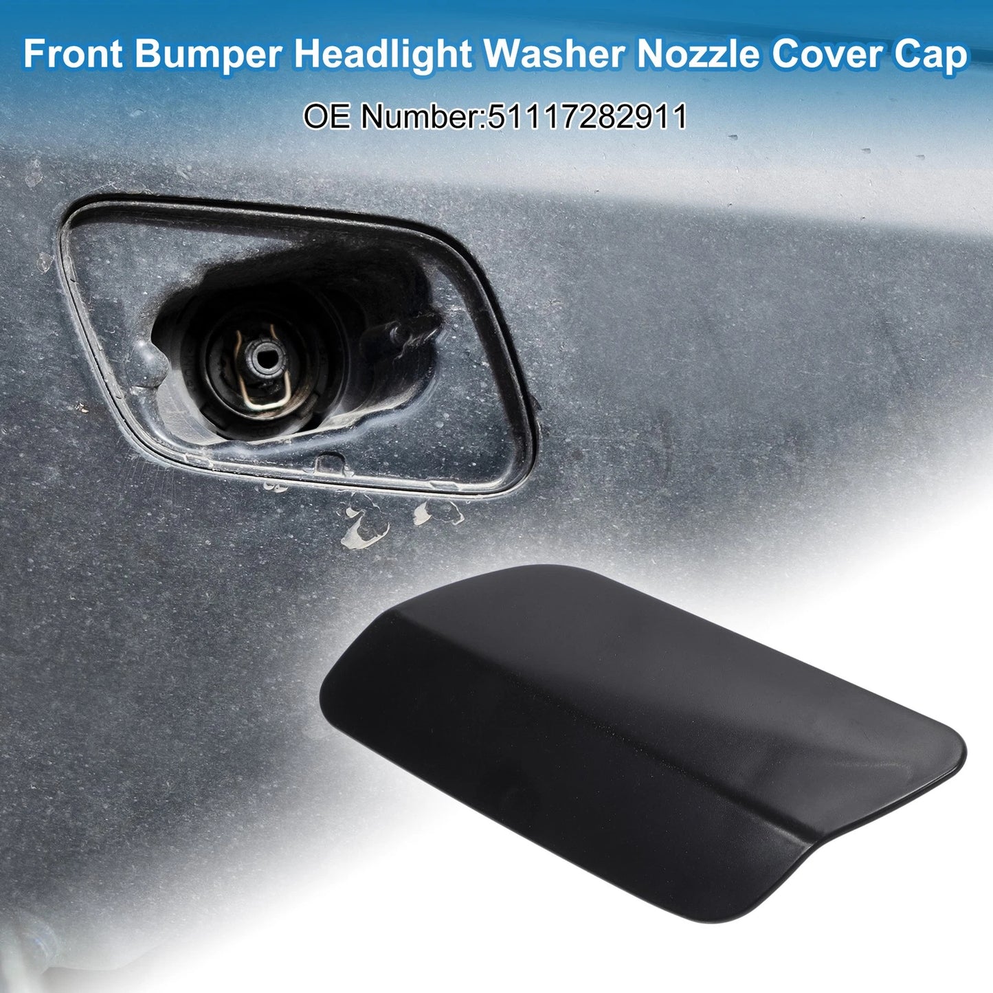 Front Left Bumper Headlight Washer Nozzle Cover for BMW 640i (2012-2015)