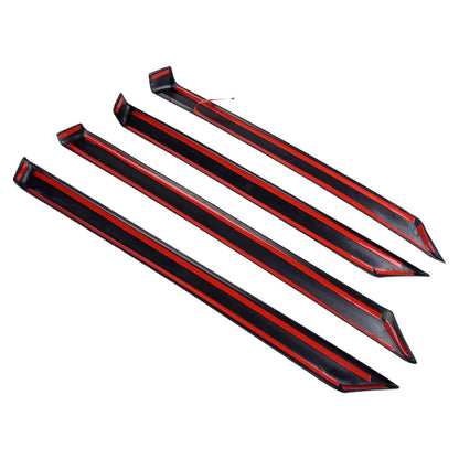 4 x ABS Carbon Fiber Interior Door Armrest Strip Covers for Honda Civic (2016-2018)