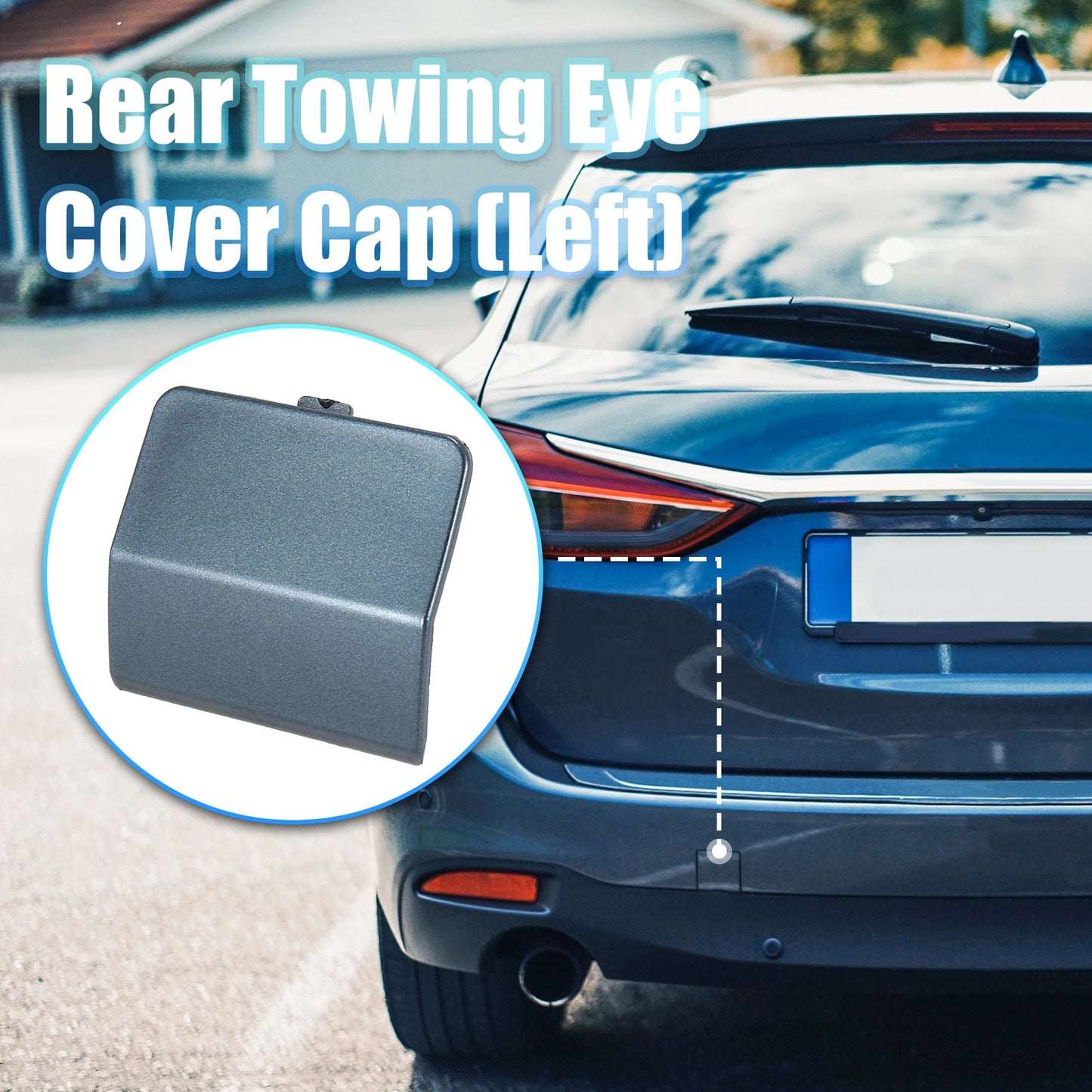 Blue Rear Bumper Tow Hook Cover for Mazda 6 (2013-2018)