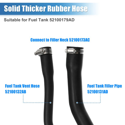 Fuel Fill Vent Hose Pipe for Jeep Cherokee XJ (1997-2001) w/ Clamps