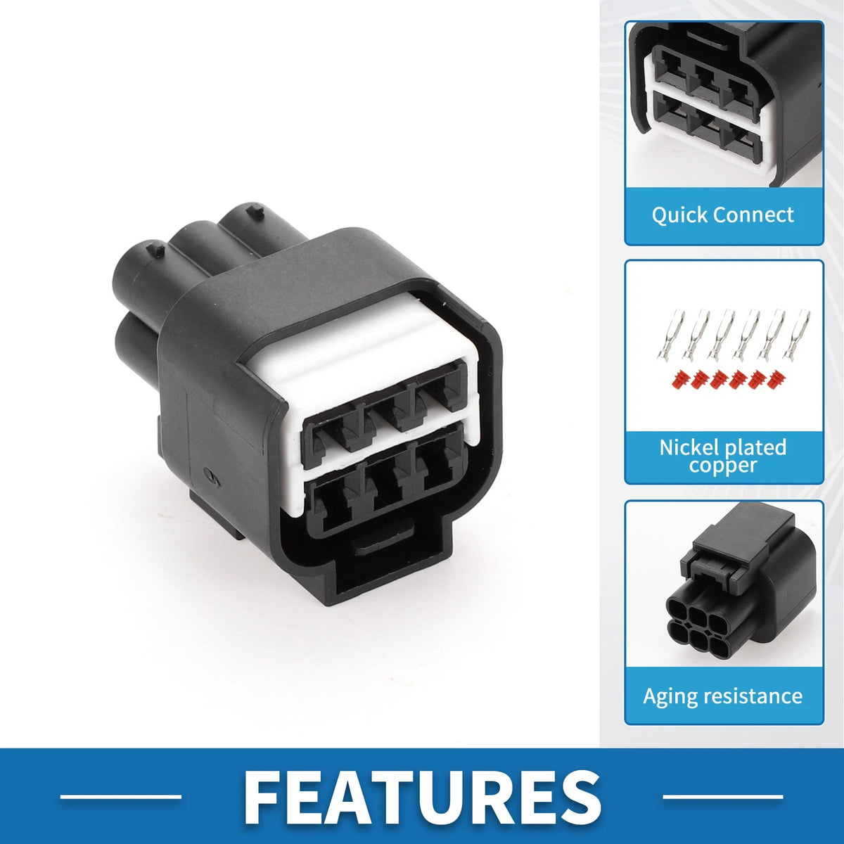6 Pin Throttle Pedal Sensor Connector Plug for BMW & Mercedes-Benz