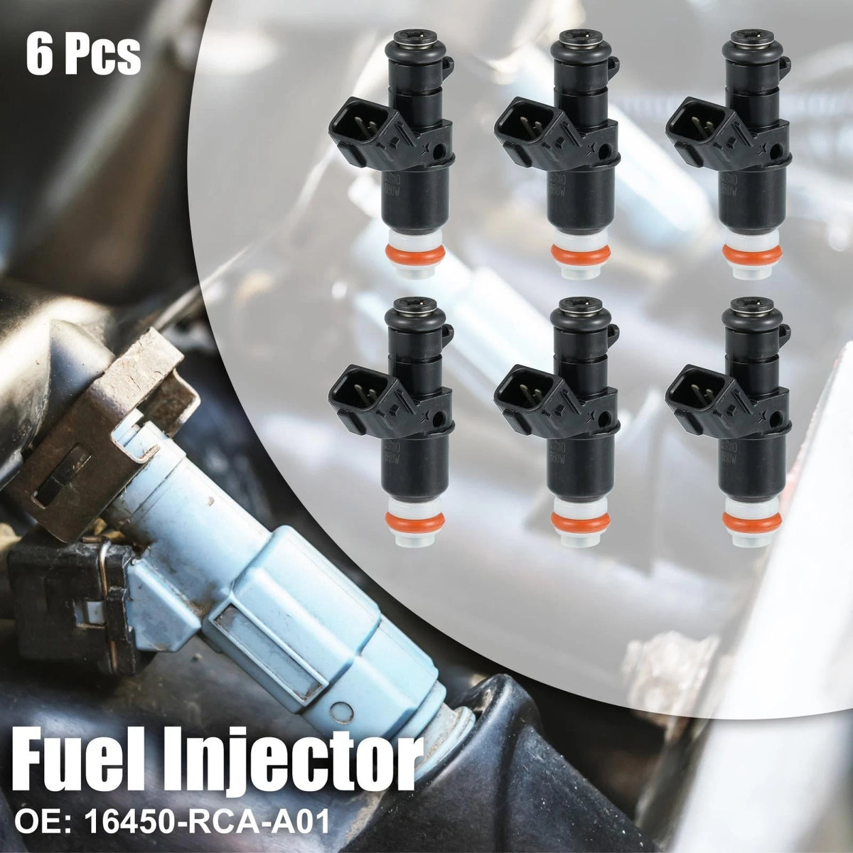 6x Fuel Injector Nozzle for Honda Odyssey 3.5L (2005-2017)