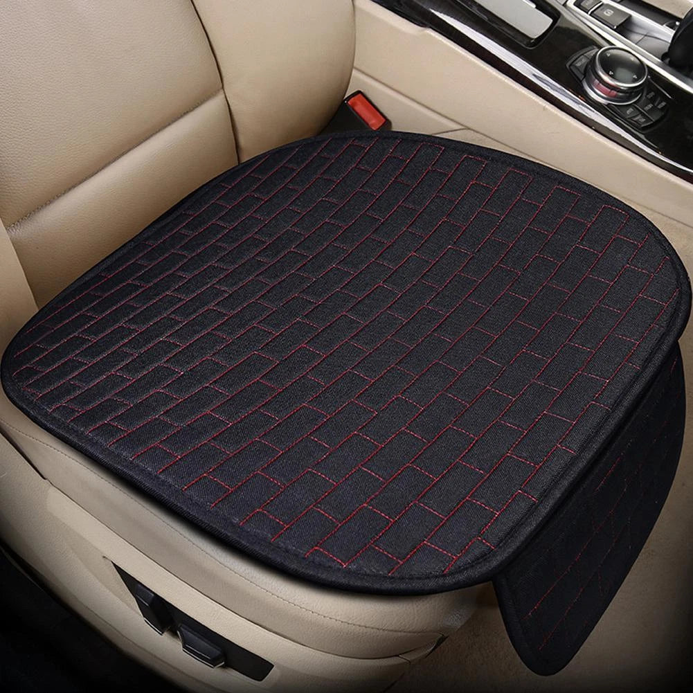 Black Fabric Front Seat Cover Cushion Mat for Car Truck SUV