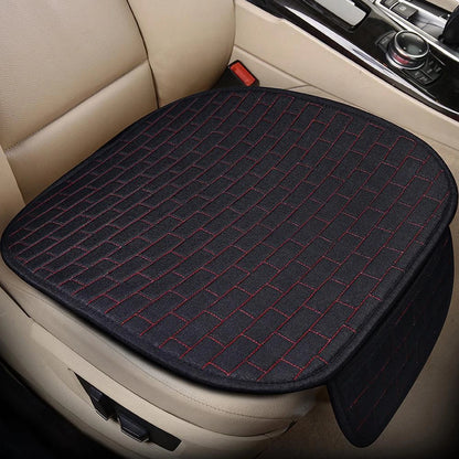 Black Fabric Front Seat Cover Cushion Mat for Car Truck SUV