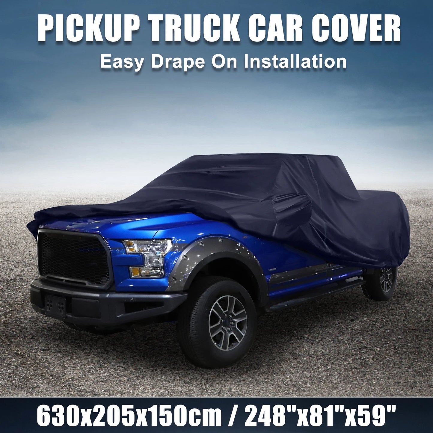 Pickup Truck Cover for Ford F150 Crew Cab 4 Door (2004-2021) Navy Blue