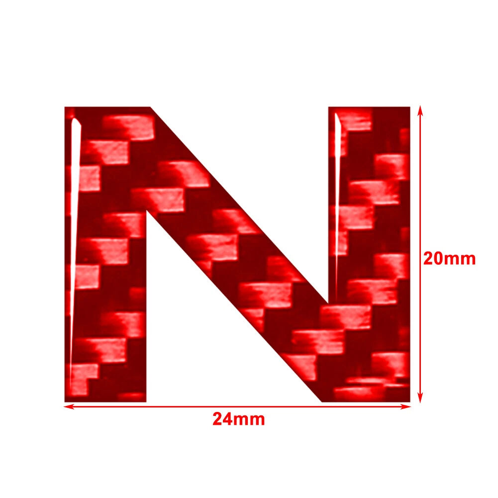 N Window Door Wall Car Badge Emblem Alphabet Letter Decals Stickers for Make & Model