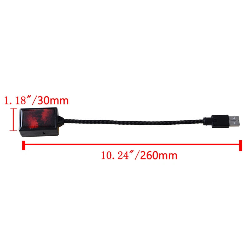 USB Car Interior Red LED Starry Sky Ambient Night Light for All Vehicles