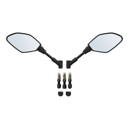 10mm Universal Rear-View Mirrors for Honda Yamaha Kawasaki Aprilia Black