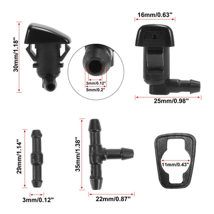 7 x Windshield Wiper Fluid Squirter Nozzles for Ford Fusion (2006-2012)
