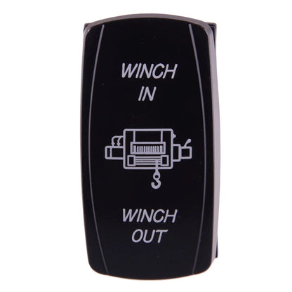 7PIN Blue LED Rocker Toggle Switch for Winch In/Out 12V-24V
