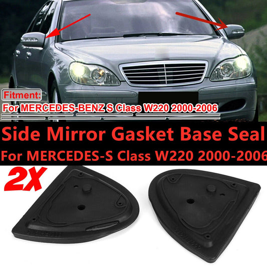 2 x / Door Side Mirror Gasket Seal for Mercedes W220 S350 S430 S500 S55 AMG