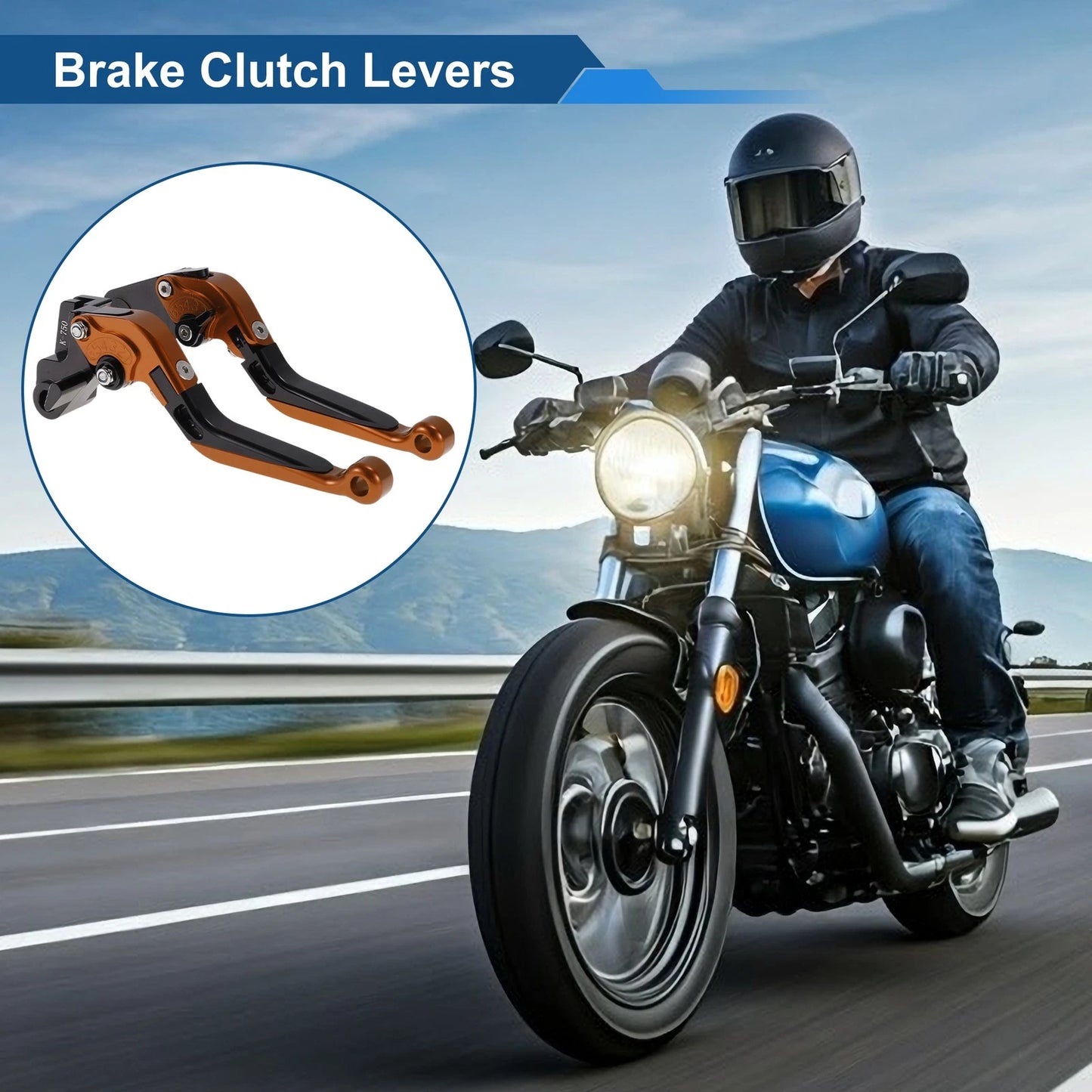 1 Pair Adjustable Short Long Brake Levers for Kawasaki Z1000SX (2017–2020)