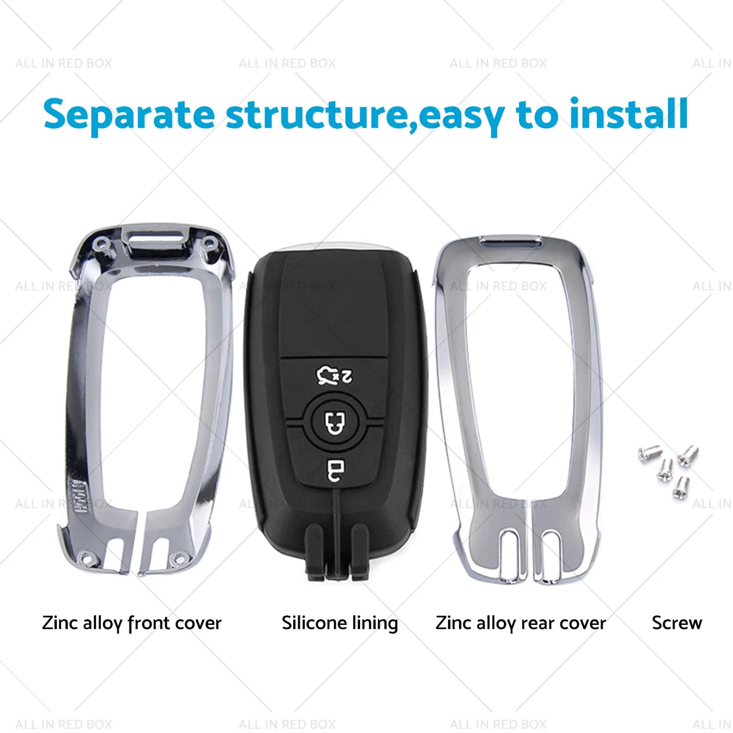 Zinc Alloy Remote Key Fob Cover for Ford Mustang, EcoSport, Edge, Explorer