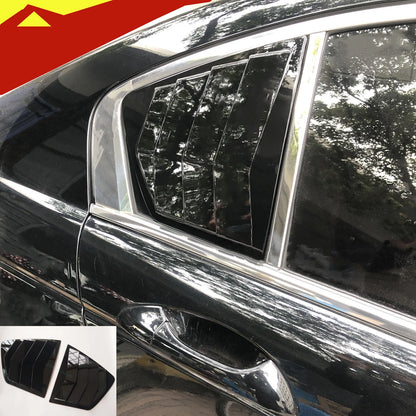 2 x Gloss Black Window Louver Shutter Cover Trim for Honda Accord (2008–2013)
