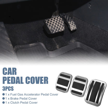 3 Pcs Accelerator & Brake Pedal Covers for Peugeot 3008 (2017-2021)
