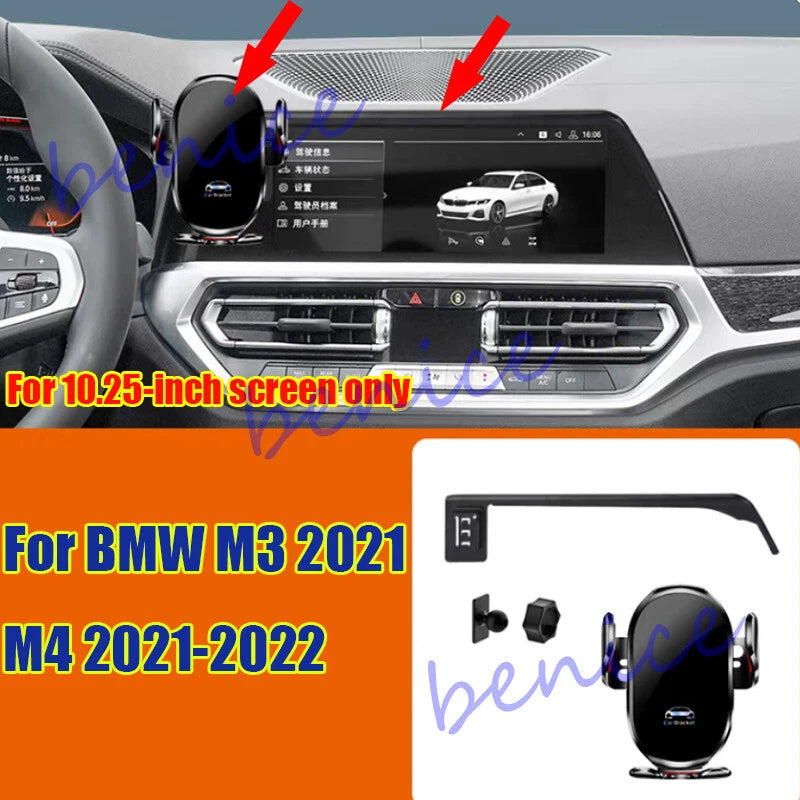 Car Screen Cell Phone Holder Stand Mount Clip for BMW M3/M4 (2021–2022)