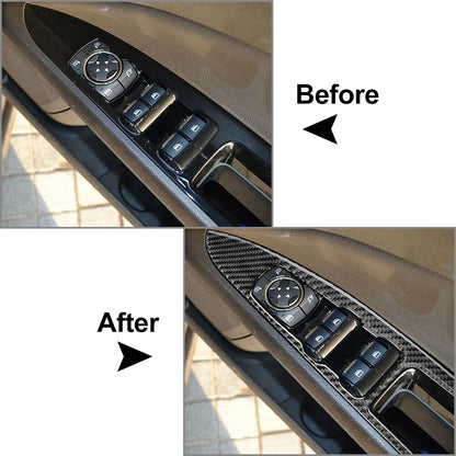 Carbon Fiber Window Lift Panel Switch Cover for Ford Fusion Mondeo (13-17)