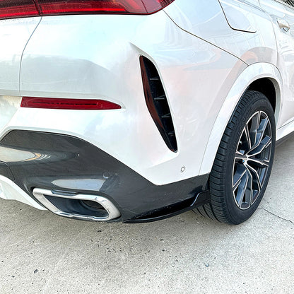 Rear Bumper Side Splitter Cover 2 x 21" for BMW X6 G06 M Sport (2020-2022)