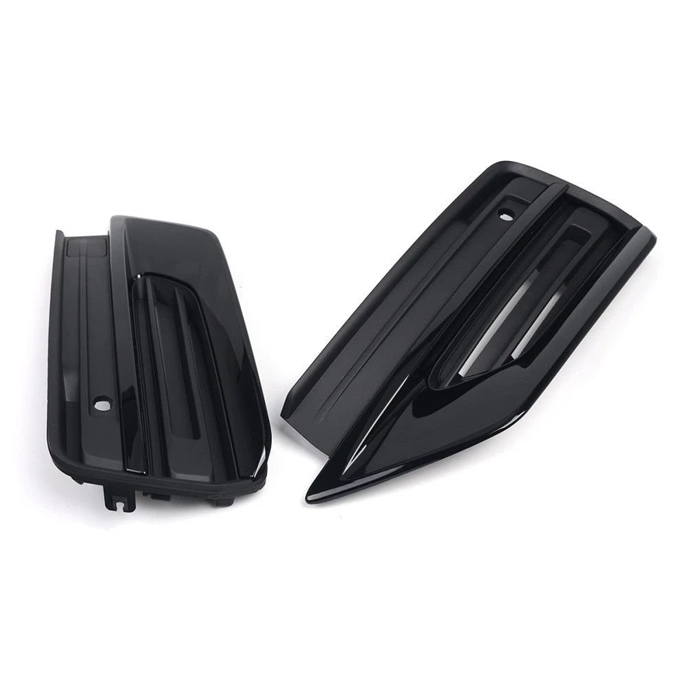 Front Bumper Fog Light Grille Glossy Black for Volvo XC90 (2020-2024)