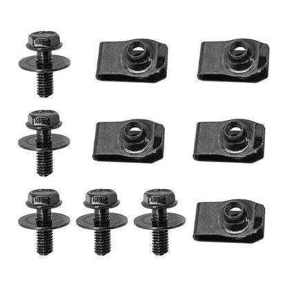 5 x Body Bolts & 5 x U-nut Clips for Engine Cover Undertray Splash Shield
